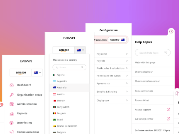 Control Centre configuration screens